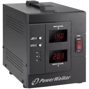 PowerWalker AVR 2000 SIV FR regulador de tensión 2 salidas AC 110 - 280 V negro
