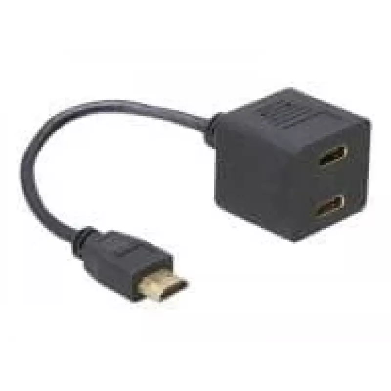 Adaptador HDMI DeLOCK 65056 0,2 m conector macho a 2x conector hembra