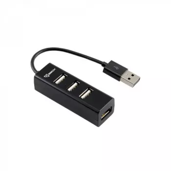 Sbox H-204 USB 4 puertos HUB negro