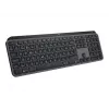 Logitech MX Keys S 920-011589 teclado inalámbrico de tamaño completo, Bluetooth LE / Logi Bolt, retroiluminado, recargable por USB-C, QWERTY US International, con reposamuñecas, grafito