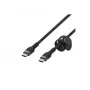 Cable BoostCharge USB-C/USB-C silicona trenzada 2 m, negro