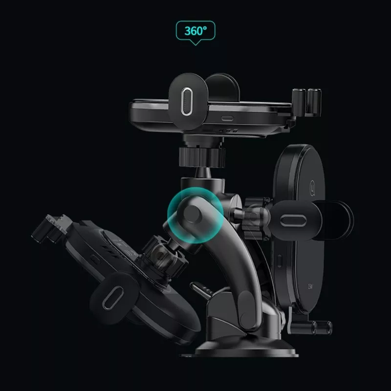 Soporte magnético para coche para smartphones usams US-CD131 15W automático para parabrisas y salpicadero