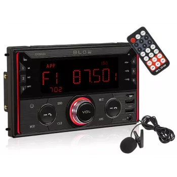 Radio para coche 2DIN BLOW AVH-9620 unidad de doble DIN con Bluetooth 5.0, USB Type-A, pantalla de 2,8 pulgadas, 4×60 W RMS