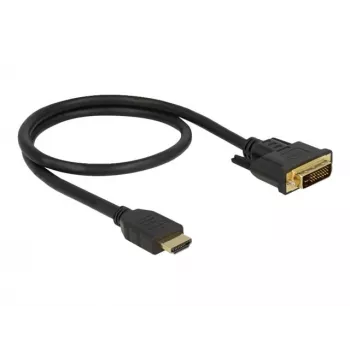 Adaptador de cable de vídeo DeLOCK 85651 0,5 m HDMI tipo A DVI negro