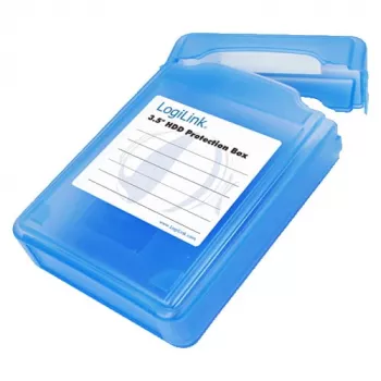 Logilink 3.5 caja de protección para disco duro para 1 HDD - caja de protección para disco duro - azul (UA0133)