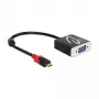 Adaptador de cable de vídeo DeLOCK 62994 USB Type-C a VGA 0,2 m negro