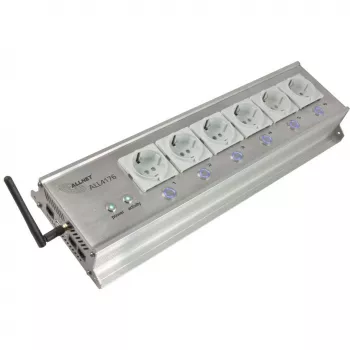 Regleta de enchufes ALLNET ALL4176 6 tomas con medidor de consumo para escritorio y rack de 19