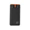 Cargador portátil TRACER EnerGen 20000 mAh, Power Delivery 20W, entrada USB-C, 2 salidas USB-A, soporte para 3 dispositivos, naranja