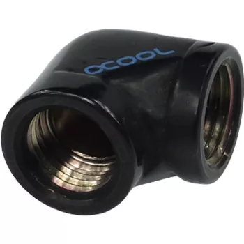 Alphacool HF conector en L G1/4 IG a G1/4 IG - Deep negro (17042)