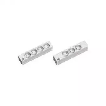 Alargador de corriente Bachmann 333.417 2m 3 tomas AC gris