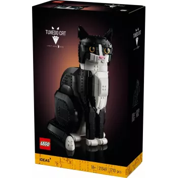 Set LEGO Ideas 21349 Tuxedo Cat set de construcción — modelo de ladrillos coleccionable, pieza de exposición