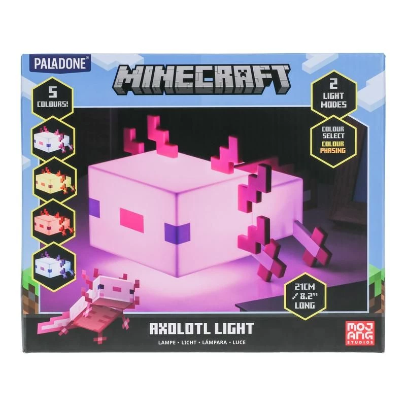Luz Paladone Minecraft Axolotl