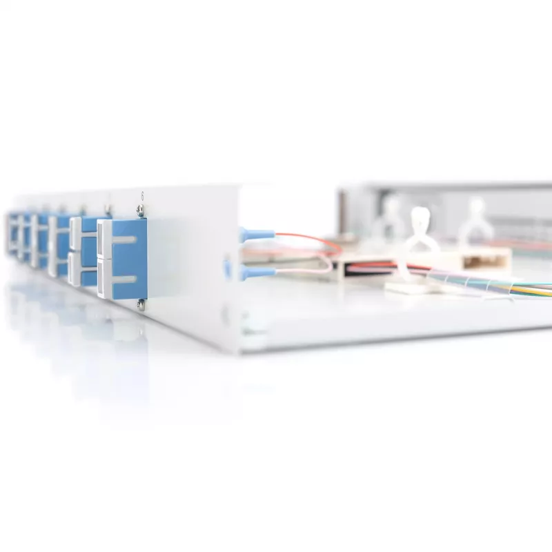 Digitus DN-96320/9 caja de empalmes de fibra óptica, 1U, equipada, 6x SC Duplex, OS2, gris