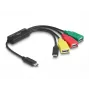 Hub USB DeLOCK 4 puertos USB 2.0 con cable USB Type-C a 3 x USB-A hembra + 1 x USB-C macho
