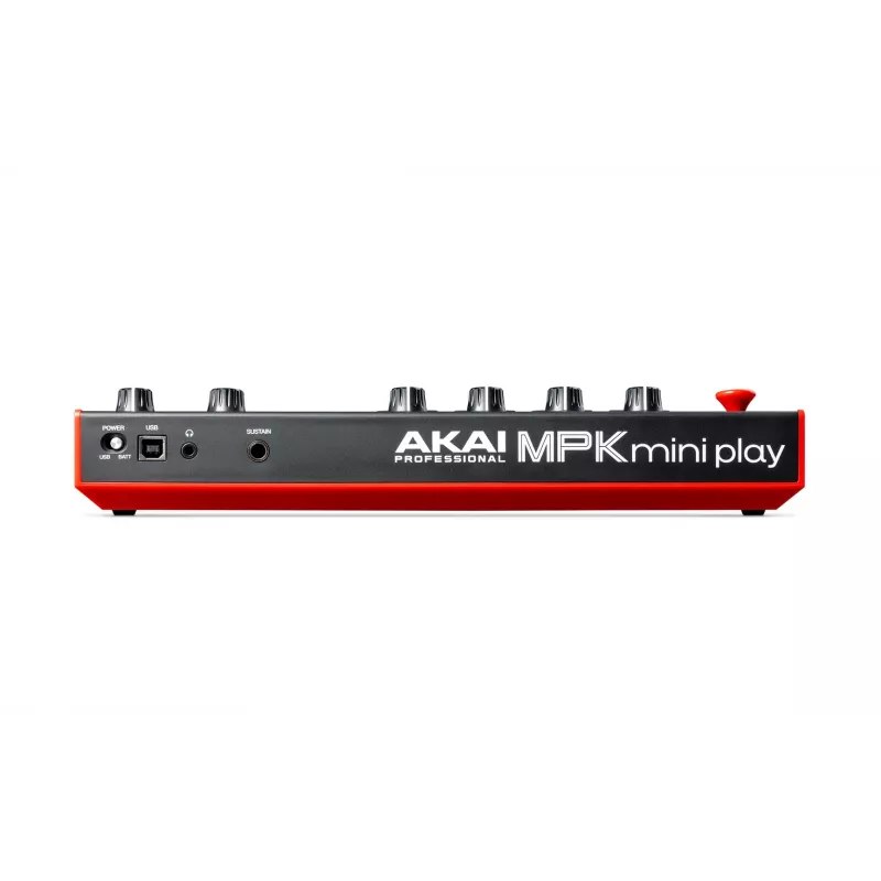 Akai MPK Mini Play MK3 teclado controlador MIDI con controlador de pads, USB, negro/rojo