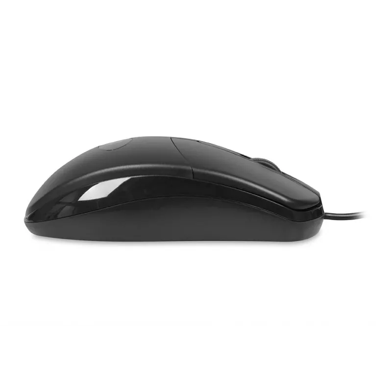 iBOX i007 ratón óptico con cable, negro