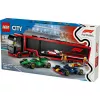 LEGO CITY 60445 F1 - Camión con coches de F1 RB20 y AMR24