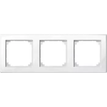 Placa de pared / tapa de interruptor Merten 478319, blanca, marco simple, compatible con sistemas Merten