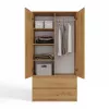 Topeshop SZAFA MALWA ART armario ropero de dormitorio 5 estantes 2 puerta(s) roble
