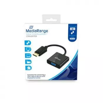 Adaptador de cable de vídeo MediaRange MRCS173 0,15m VGA DisplayPort negro