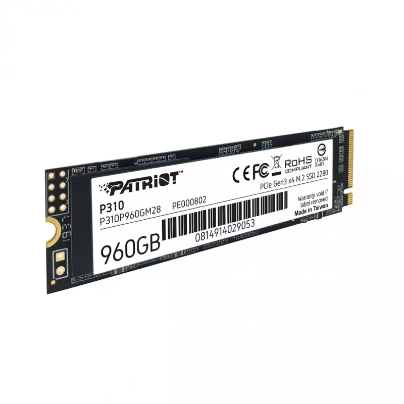 Patriot P310 960 GB M.2 2280 NVMe unidad SSD, PCIe 3.0 x4