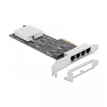 DeLOCK 89192 tarjeta PCI Express x4 Quad LAN de 2,5 Gigabit, 4x RJ45, RTL8125