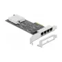 DeLOCK 89192 tarjeta PCI Express x4 Quad LAN de 2,5 Gigabit, 4x RJ45, RTL8125