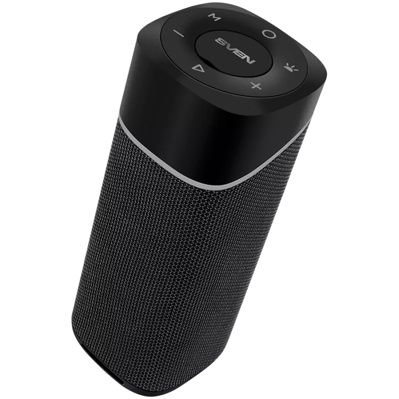 Altavoz portátil 2.0 SVEN PS-155, negro, potencia de salida 2x5 W (RMS), TWS, Bluetooth, FM, USB, batería de litio