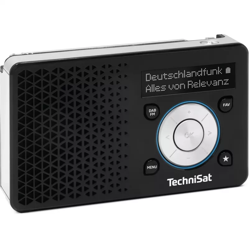 TechniSat DigitRadio 1 A 0100/4997 radio digital, DAB+/FM, RDS, 40 presintonías, función de aviso ASA, negro/plata