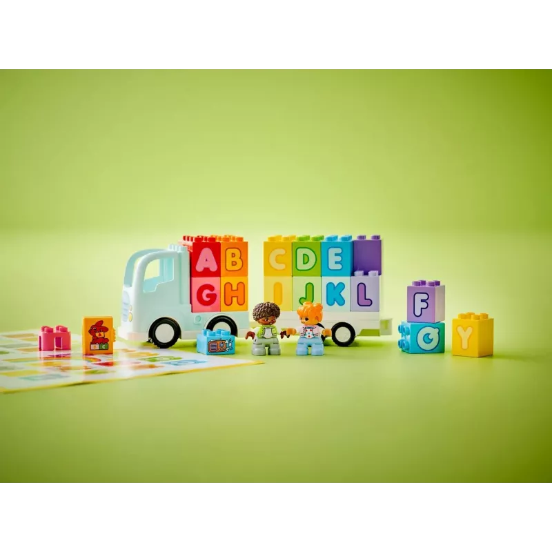 Juguete de construcción LEGO DUPLO 10421 Camión del abecedario, 36 piezas, 2 minifiguras, a partir de 2 años, medidas 110 × 140 × 70 mm
