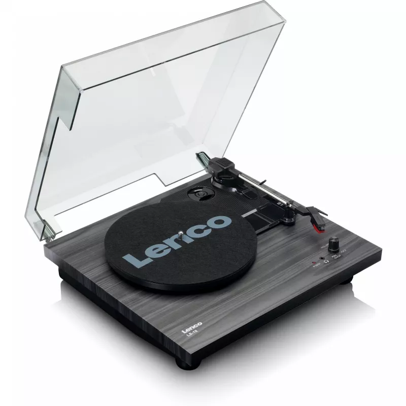 Lenco LS-10BK tocadiscos con altavoces integrados, negro/madera