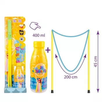 Cordón para pompas de jabón grandes + líquido 400 ml