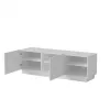 Mueble TV cama meble LIVERTI 150x42x48 cm, blanco, tablero de aglomerado