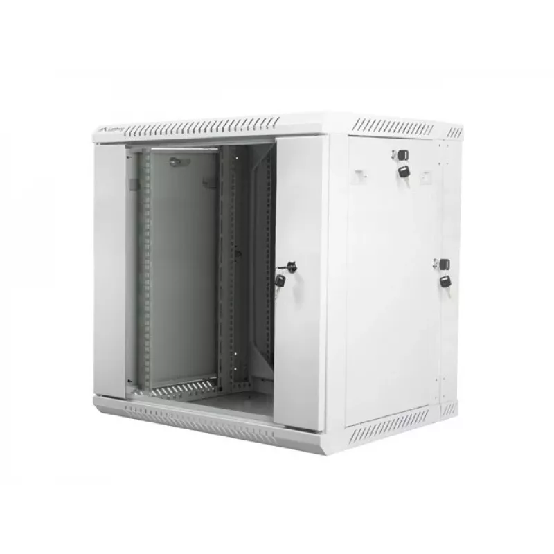 ARMARIO RACK DE PARED DE DOS PIEZAS 19 inch 12U 600X600 GRIS LANBERG (EMBALAJE PLANO)