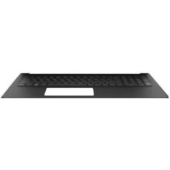 Carcasa inferior con teclado neerlandés para portátiles HP 15, gris/plata - L24637-B31