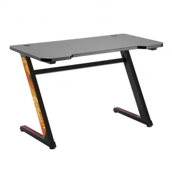 Mesa de ordenador gaming NanoRS RS120, diseño moderno, ligera y estable (carga máx. 50 kg), negro y naranja
