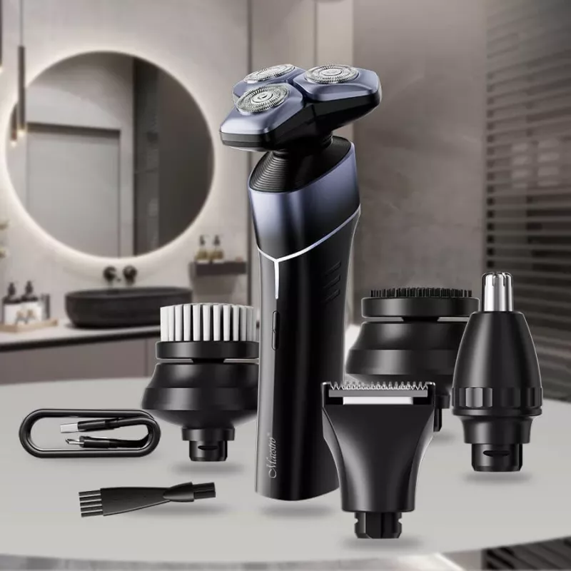 Set de afeitado eléctrico 5 en 1 recargable sumergible Maestro MR-675 con función de carga USB