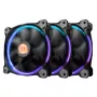Thermaltake Riing 14 LED 256 Color CL-F043-PL14SW-B ventiladores de caja 140 mm, pack de 3, 600–1400 rpm, 4 pines