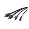 Cable combo Belkin Secure KVM - Cable de vídeo / USB / audio - conforme a TAA - USB, minijack, HDMI (M)