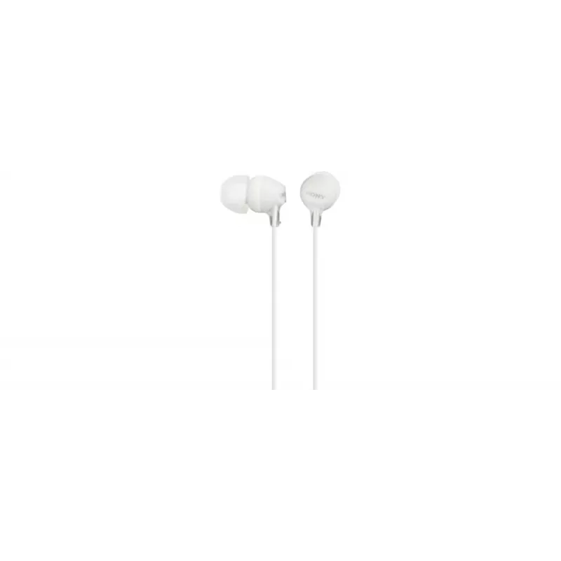 Sony MDR-EX15LP, con cable, 8 - 22000 Hz, música, 3 g, auriculares, blanco