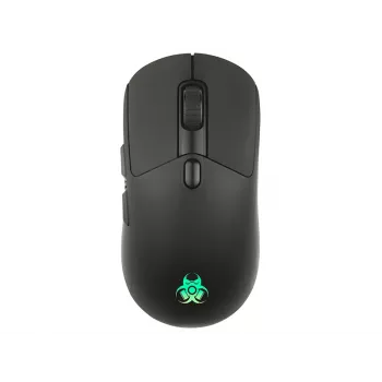 Ratón gaming inalámbrico Tracer GameZone Thor RGB, 2,4 GHz + Bluetooth, 10000 DPI, Negro