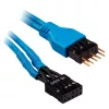 Kit de extensión de cables del panel frontal Corsair Premium Sleeved, azul