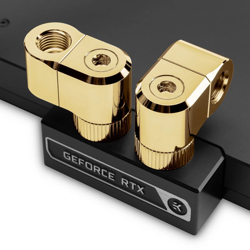 Racor EK Water Blocks latón dorado 33 mm