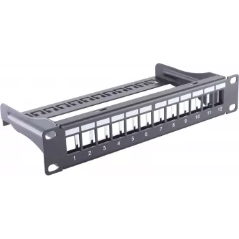 Patch panel 1U ShiverPeaks BS08-10080 metal negro
