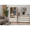 Cómoda 6 cajones 120 cm Top E Shop Malwa — Artisan Oak / blanco, aglomerado