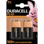 Duracell Plus pila de 9V (MN1604 / 6LR61), 2 unidades