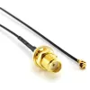 Cable coaxial MikroTik ACSMAUFL conector hembra SMA recto de 1 m negro