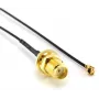 Cable coaxial MikroTik ACSMAUFL conector hembra SMA recto de 1 m negro