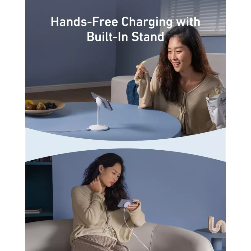 Anker MagGo Headphones blanco USB inalámbrico carga rápida interior