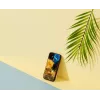 Funda protectora iKins para Apple iPhone 12 mini — diseño «Cafe Terrace» negro